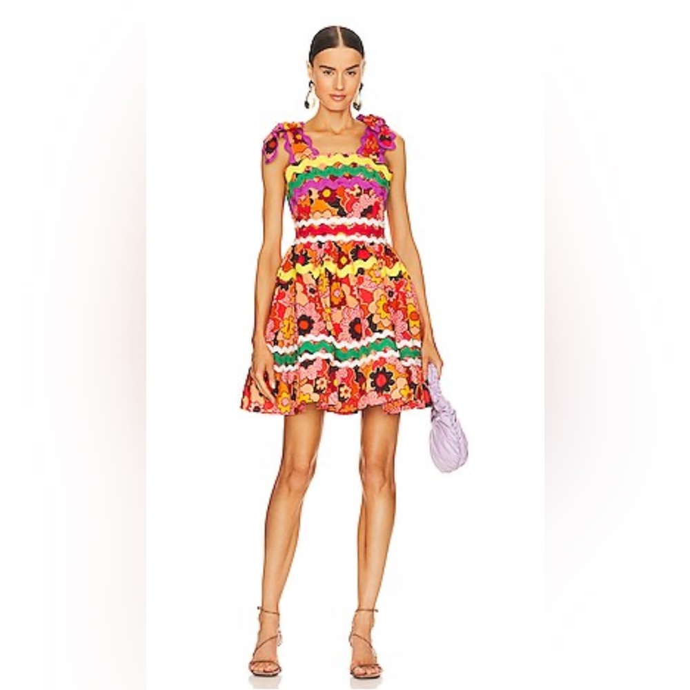 CeliaB Yellow and Red Fit and Flare Mini Dress